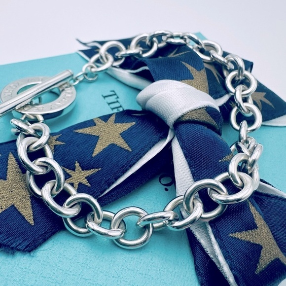 RECENT edition Tiffany & Co. Silver Toggle Bracelet 7.5” with PACKAGING - Picture 6 of 15